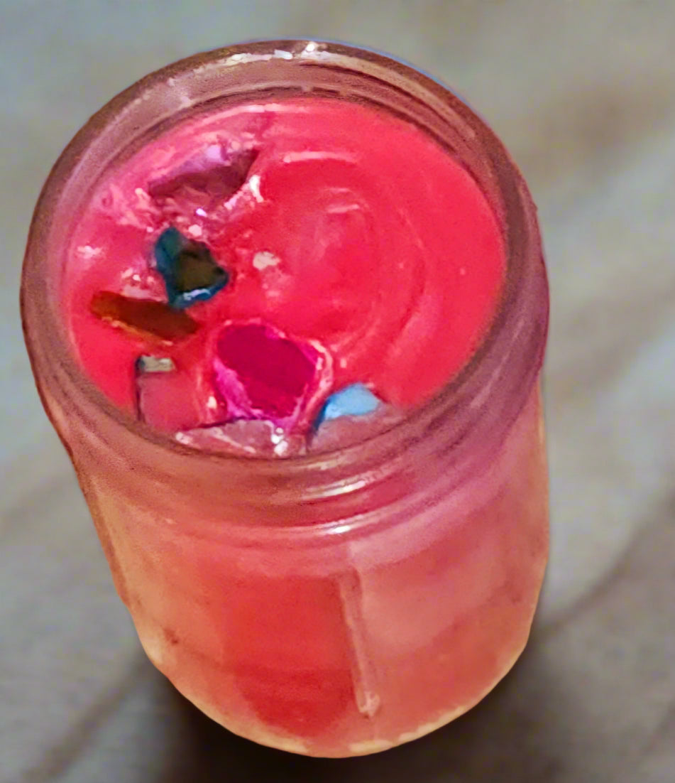 Mason Jar Candle Gift Set rose topped candles